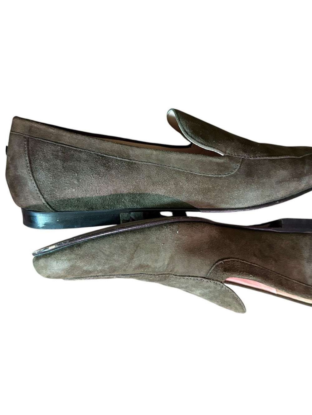 J.Crew Olive Green Suede Leather Loafer Flats | Women's Size 7 - Picture 5 of 7